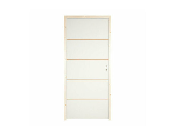 Bloc porte prépeint MDF/epicéa 83 cm poussant gauche SLOT - Brico Dépôt