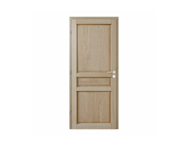 Bloc porte intérieur 3 panneaux effet chêne naturel 73 cm poussant droit ORDESA - GEOM - Brico Dépôt