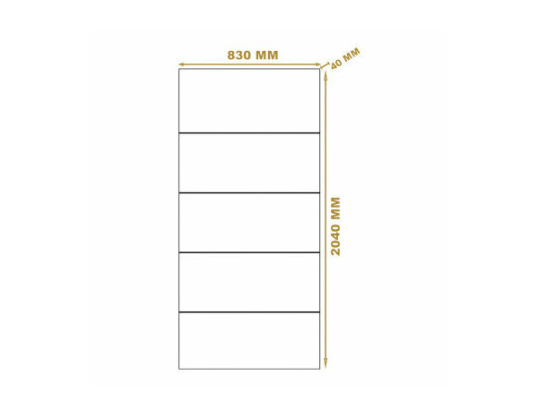 Bloc porte prépeint MDF/epicéa 83 cm poussant droit SLOT - Brico Dépôt