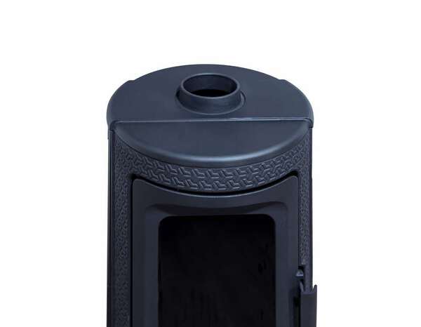 Poêle à bois fonte ROYCE 9,2 kW pour 80 m² avec rangement bûches intégré - Brico Dépôt