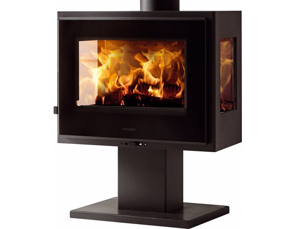 Poêle à bois ATLANTIC TRIVISON 8KW noir mat bûches 50 cm - Panadero - Brico Dépôt