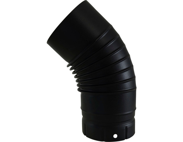 Coude plissé 45° D.150 mm noir mat WESTAFRANCE - Westaflex - Brico Dépôt