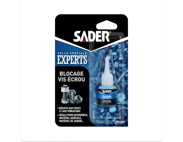 Colle spéciale experts blocage vis écrou 5 ml - Sader - Brico Dépôt