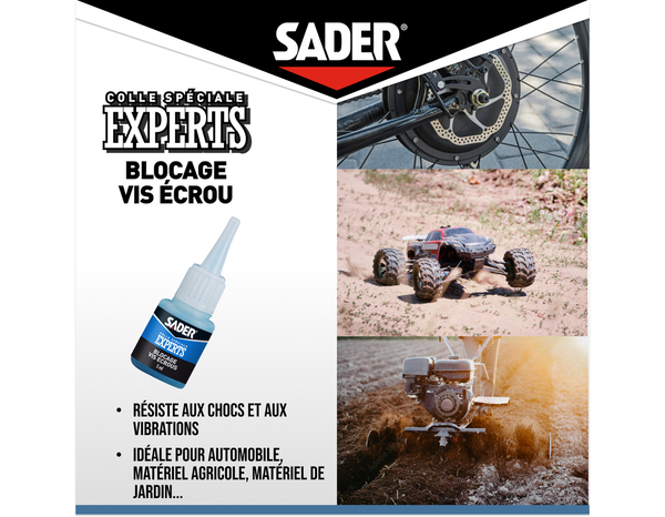 Colle spéciale experts blocage vis écrou 5 ml - Sader - Brico Dépôt