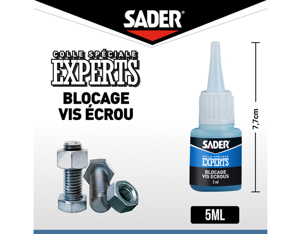 Colle spéciale experts blocage vis écrou 5 ml - Sader - Brico Dépôt