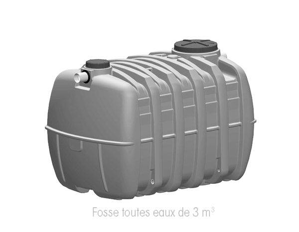Fosse septique 3000l avec préfiltre intégré en polyéthylène haute densité - Brico Dépôt
