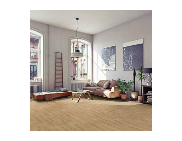 Sol stratifié à clipser 8 mm usage intense effet chêne naturel, DALBERT - 193x138,3 cm - Cooke and Lewis - Brico Dépôt