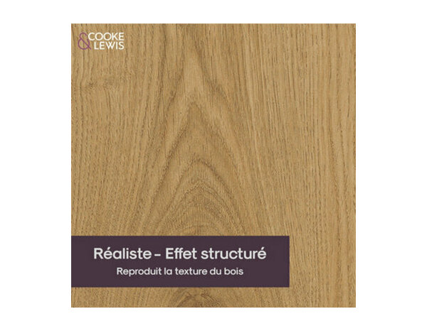 Sol stratifié à clipser 8 mm AC4 effet chêne naturel BERMAIN - 138,3x19,3 cm - Cooke and Lewis - Brico Dépôt