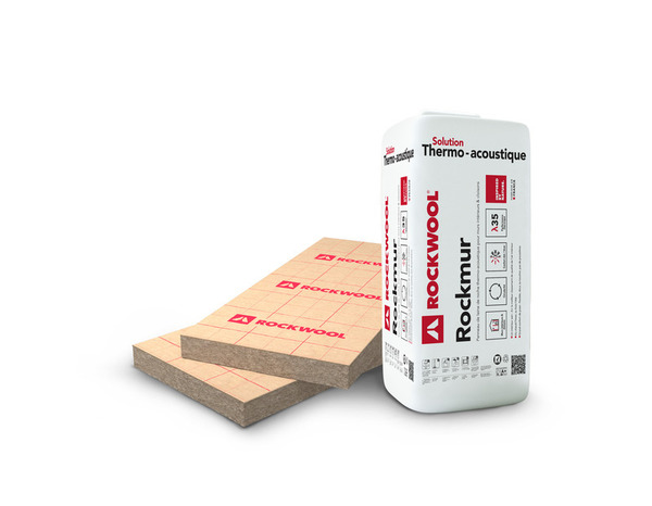 Laine de roche 100mm - 1,35m x 0,6m - ROCKMUR - 8 Panneaux - Rockwool - Brico Dépôt
