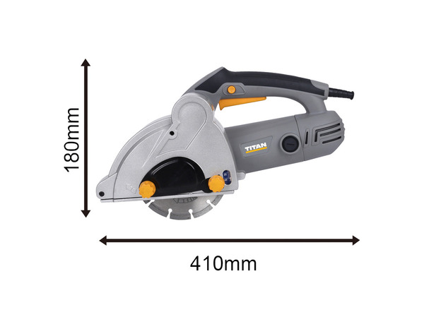 Rainureuse électrique 1700W, profondeur réglable 0-40 mm, lame 150 mm, extraction poussière - Titan - Brico Dépôt