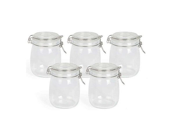 5 bocaux de conservation hermétiques en verre 750 ml - Brico Dépôt