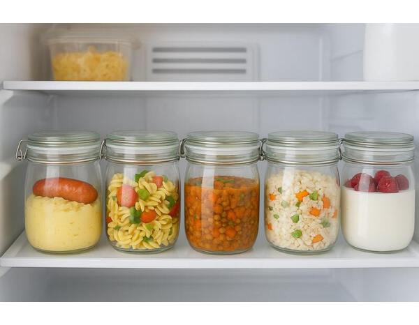 5 bocaux de conservation hermétiques en verre 750 ml - Brico Dépôt