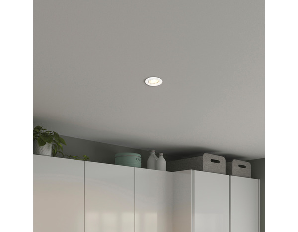 5 spots encastrables orientables D.85 mm, GU10 blanc 350 lm 2700 K - Brico Dépôt