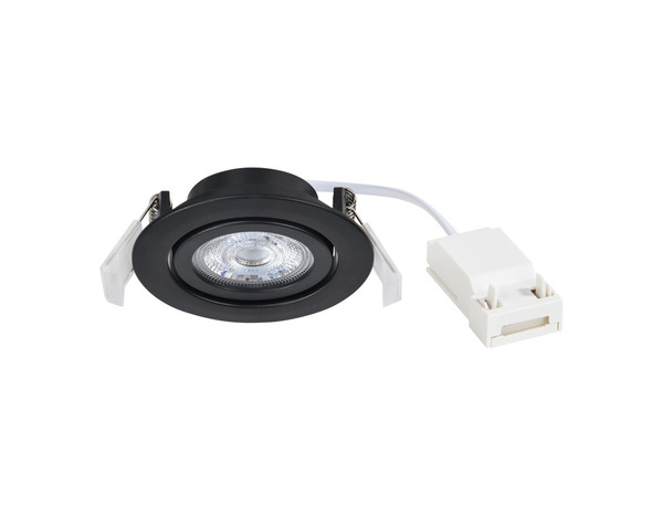 5 spots led encastrables orientables D. 8,2 cm noir 345 lumens 4000 k - Brico Dépôt