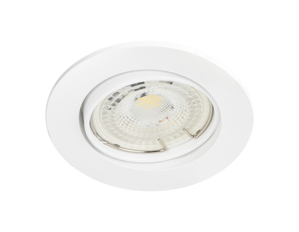 5 spots encastrables orientables D.85 mm, GU10 blanc 350 lm 2700 K - Brico Dépôt