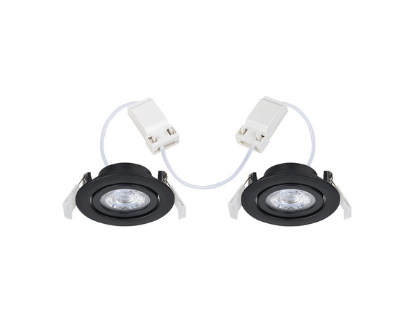 5 spots led encastrables orientables D. 8,2 cm noir 345 lumens 4000 k - Brico Dépôt