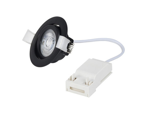 5 spots led encastrables orientables D. 8,2 cm noir 345 lumens 4000 k - Brico Dépôt