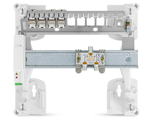 Coffret de communication RJ45 grade 2 TV  4 connecteurs blanc - Brico Dépôt