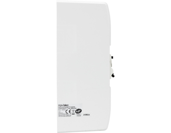 Tableau pré-équipé 1R 13 modules pour extérieur blanc - Novelec - Brico Dépôt