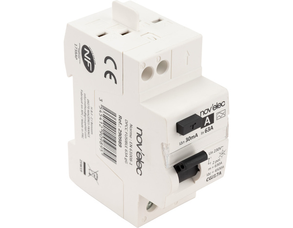 Interrupteur différentiel 30 mA  63A type A blanc - Novelec - Brico Dépôt