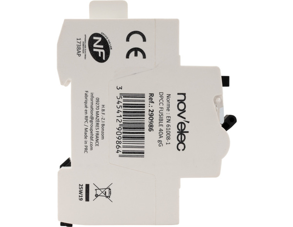 Interrupteur différentiel 30 mA 40A type AC blanc - Novelec - Brico Dépôt