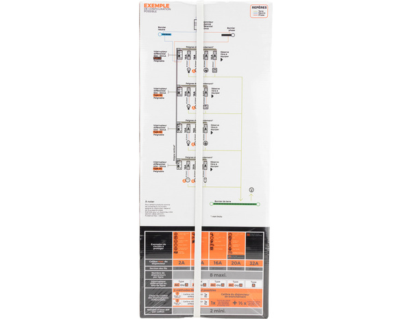 Tableau pré-équipé T6 4R 52 modules blanc - Novelec - Brico Dépôt
