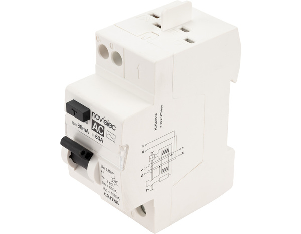 Interrupteur différentiel 30 mA 63A type AC blanc - Novelec - Brico Dépôt