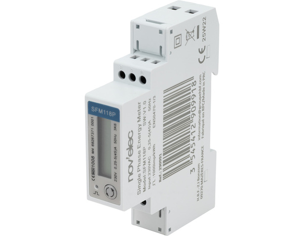 Compteur électrique MID écran LCD 45A 230v blanc - Novelec - Brico Dépôt