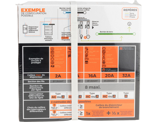 Tableau pré-équipé 1R 13 modules pour extérieur blanc - Novelec - Brico Dépôt