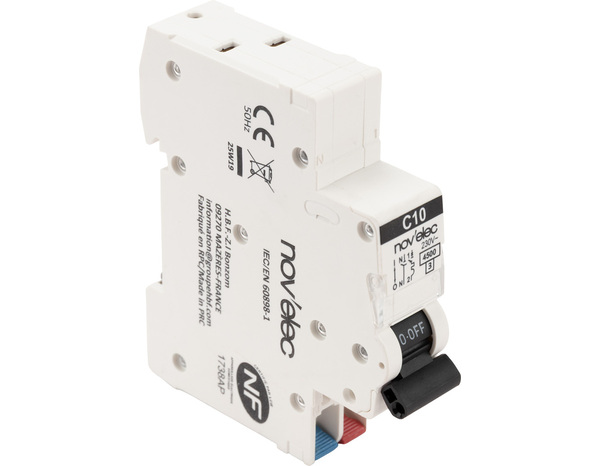 Disjoncteur 10A bornes automatiques - Novelec - Brico Dépôt