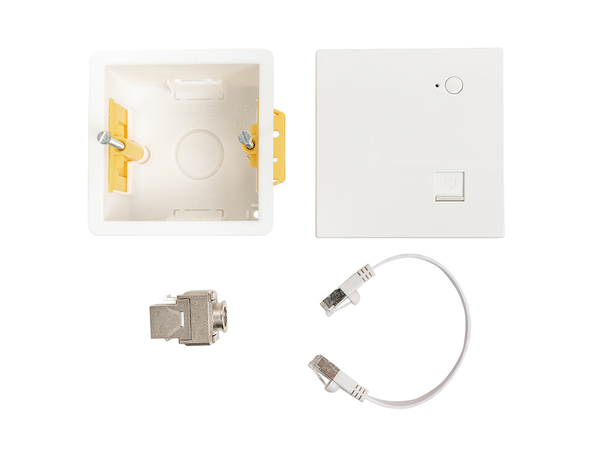 Ensemble prise RJ45 wifi + switch gigabit blanc avec point d’accès bi-bande intégré - Brico Dépôt