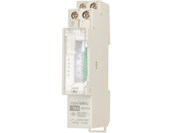 Horloge analogique journalière 24h - Novelec - Brico Dépôt