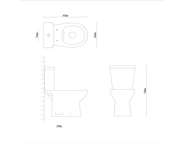 Pack wc a poser VIONA NF sans bride sortie verticale - Dim : h.72 x l.36,5 x p. 62,4 cm - Cooke and Lewis - Brico Dépôt