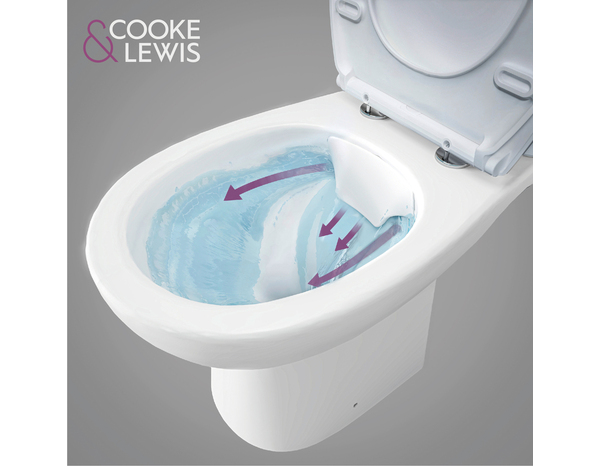 Pack wc a poser VIONA NF sans bride sortie verticale - Dim : h.72 x l.36,5 x p. 62,4 cm - Cooke and Lewis - Brico Dépôt