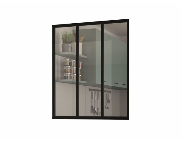 Vérrière intérieure aluminium 3 vitrages noir mat OPTIMUM - Brico Dépôt