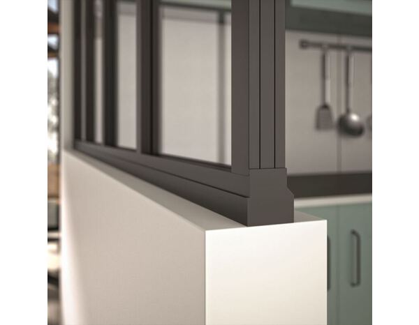 Verrière intérieure aluminium 2 vitrages noir mat OPTIMUM - Brico Dépôt