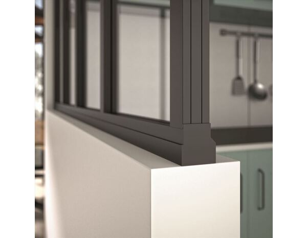 Vérrière intérieure aluminium 4 vitrages noir mat OPTIMUM - Brico Dépôt