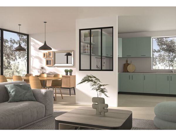 Vérrière intérieure aluminium 3 vitrages noir mat OPTIMUM - Brico Dépôt