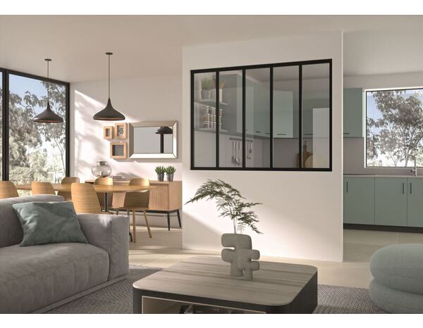 Vérrière intérieure aluminium 5 vitrages noir mat OPTIMUM - Brico Dépôt