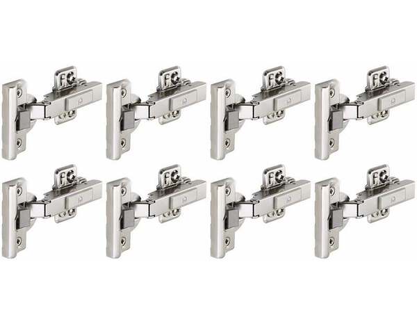 Lot de 8 charnières angle ouverture 110° pour portes et meubles - Brico Dépôt