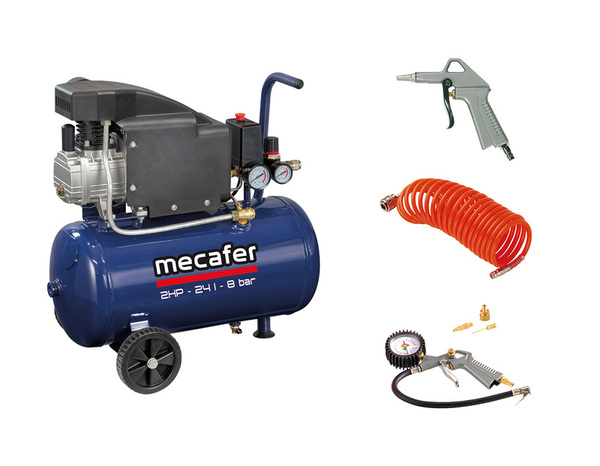 Compresseur BLUE LINE 24L avec cuve de 24L - Mecafer - Brico Dépôt