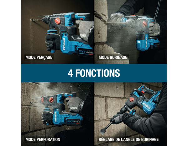 Perforateur 18V SDS+ 3J LED intégré - Erbauer - Brico Dépôt