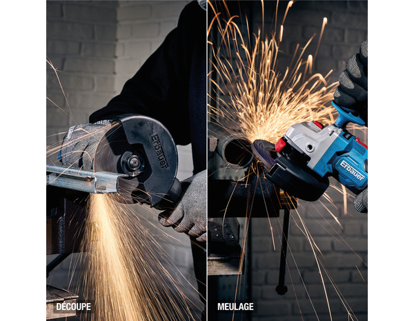 Meuleuse d’angle sans fil 18V 125 mm - Erbauer - Brico Dépôt