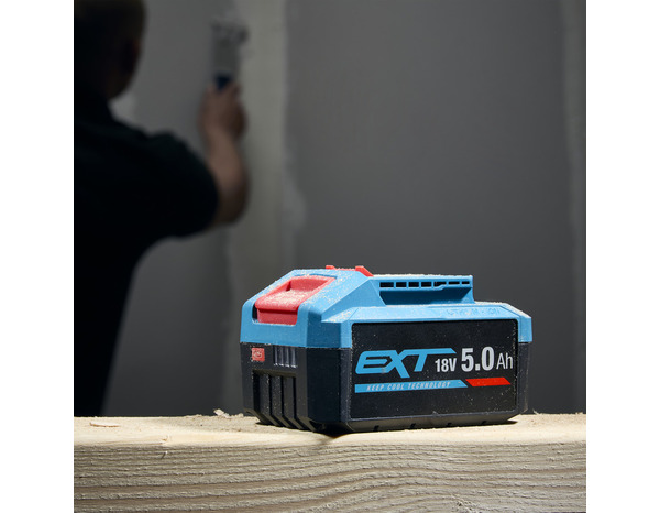 Batterie lithium-ion 18 V ext 5 AH compacte et puissante - Erbauer - Brico Dépôt