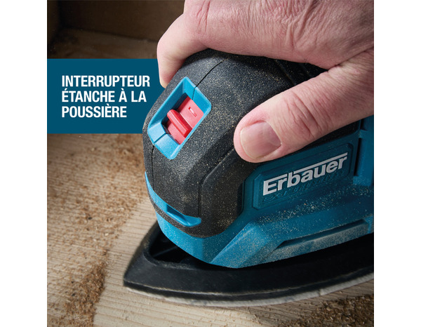 Ponceuse triangulaire sans fil 18V 150x100 mm - Erbauer - Brico Dépôt
