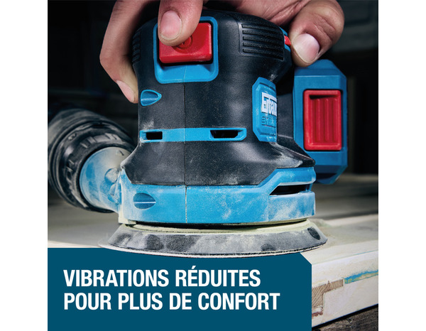 Ponceuse excentrique sans fil 18V 125 mm - Erbauer - Brico Dépôt