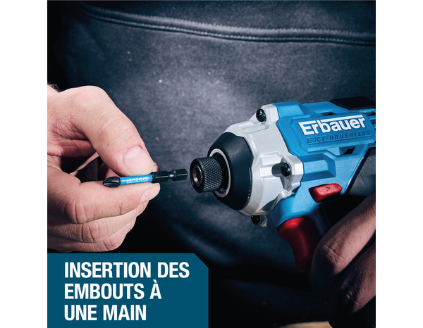 Visseuse à chocs 18V 220 Nm, compact avec éclairage LED - Erbauer - Brico Dépôt