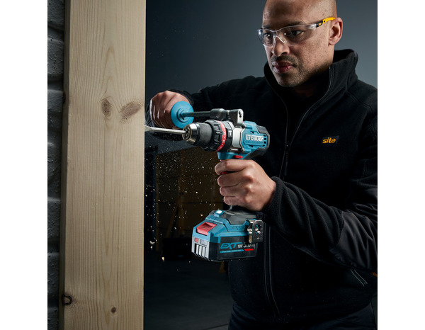 Perceuse visseuse à percussion sans fil 18 V ELITE, 150 Nm, 13 mm + 2 batteries 5AH - Erbauer - Brico Dépôt