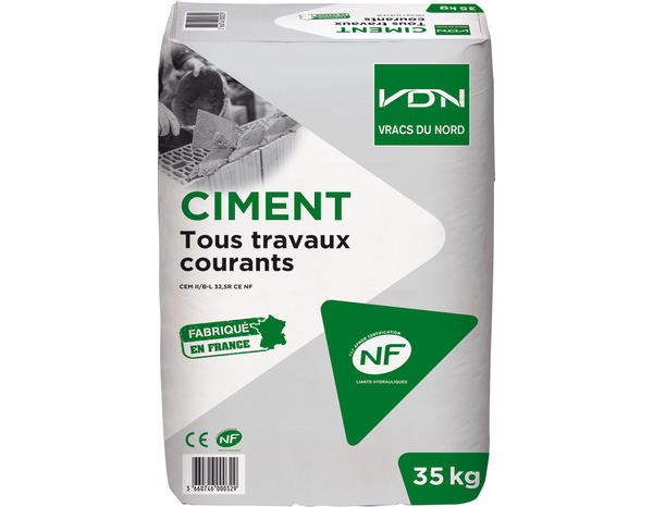 Ciment gris tous travaux courants NF, CEM II, 32,5 - sac de 35 kg - Brico Dépôt
