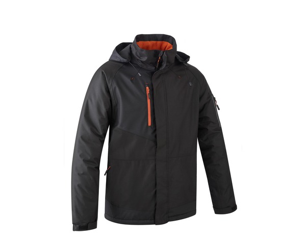 Parka noire/orange imperméable robuste et confortable GRS YUZU II - S - Brico Dépôt
